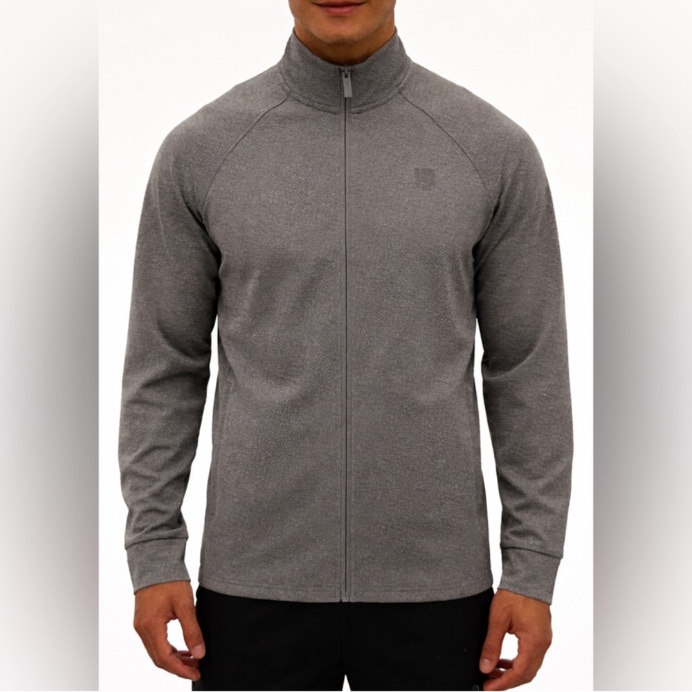 Bench Urbanwear Full-Zip Mens Jacket Medium Moisture-Wicking Light Gray a0117